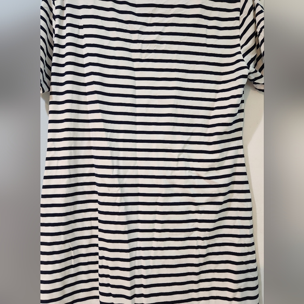 Women's Tommy Bahama White With Navy Stripes Casual Shirt Dress, Size XL - Picture 4 of 5